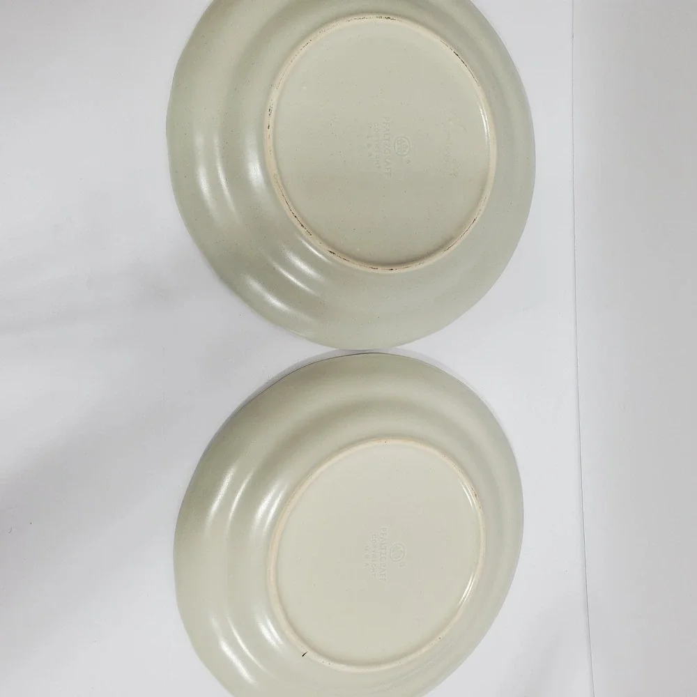 Pfaltzgraff Heirloom Dinner‎ Plates Set of 2 Gray Floral Country Style Scalloped
